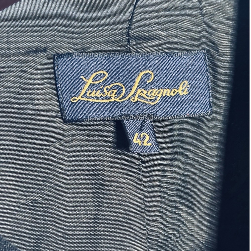 Luisa Spagnoli | Grey Confetti Wool Blend Sleeveless Sheath Dress | Size 42 (6) - Picture 5 of 5